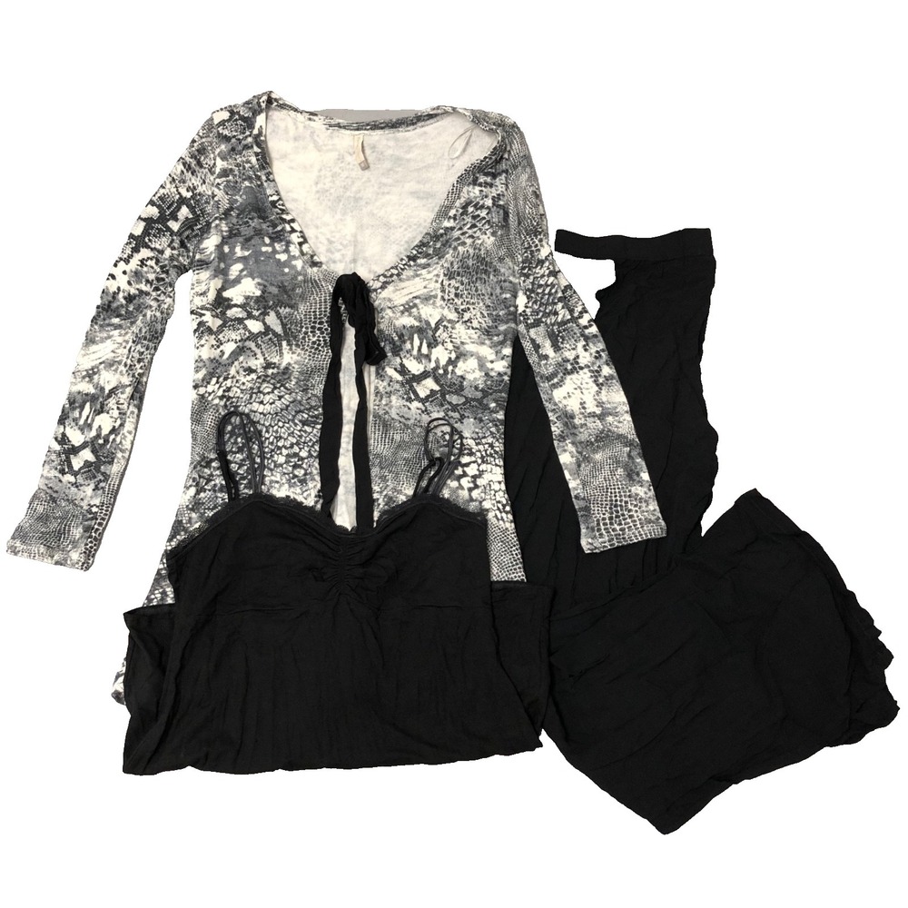 Touche Lingerie Lounge Outfit Womens Medium Cardigan‎ Tank Pants Comfort Sleep